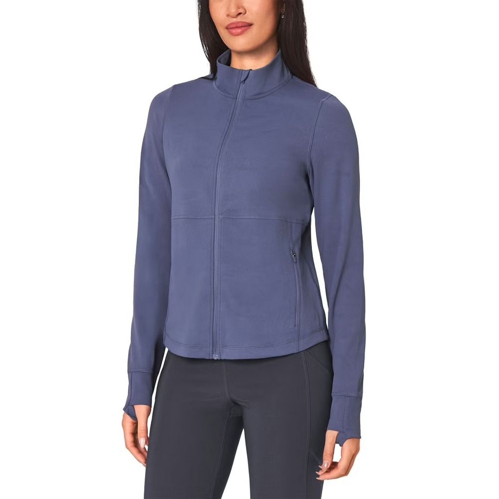 Mondetta Women's Jacquard Full-Zip, Blue (Indigo), Size: Small, New